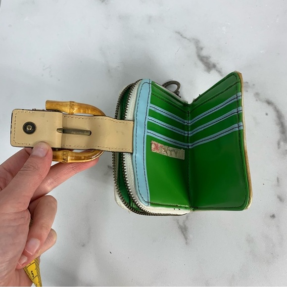 ROXY Mini Zip Around Wallet Coin Purse Canvas Embroidered 90s Surfer Girl Chic - Picture 9 of 10